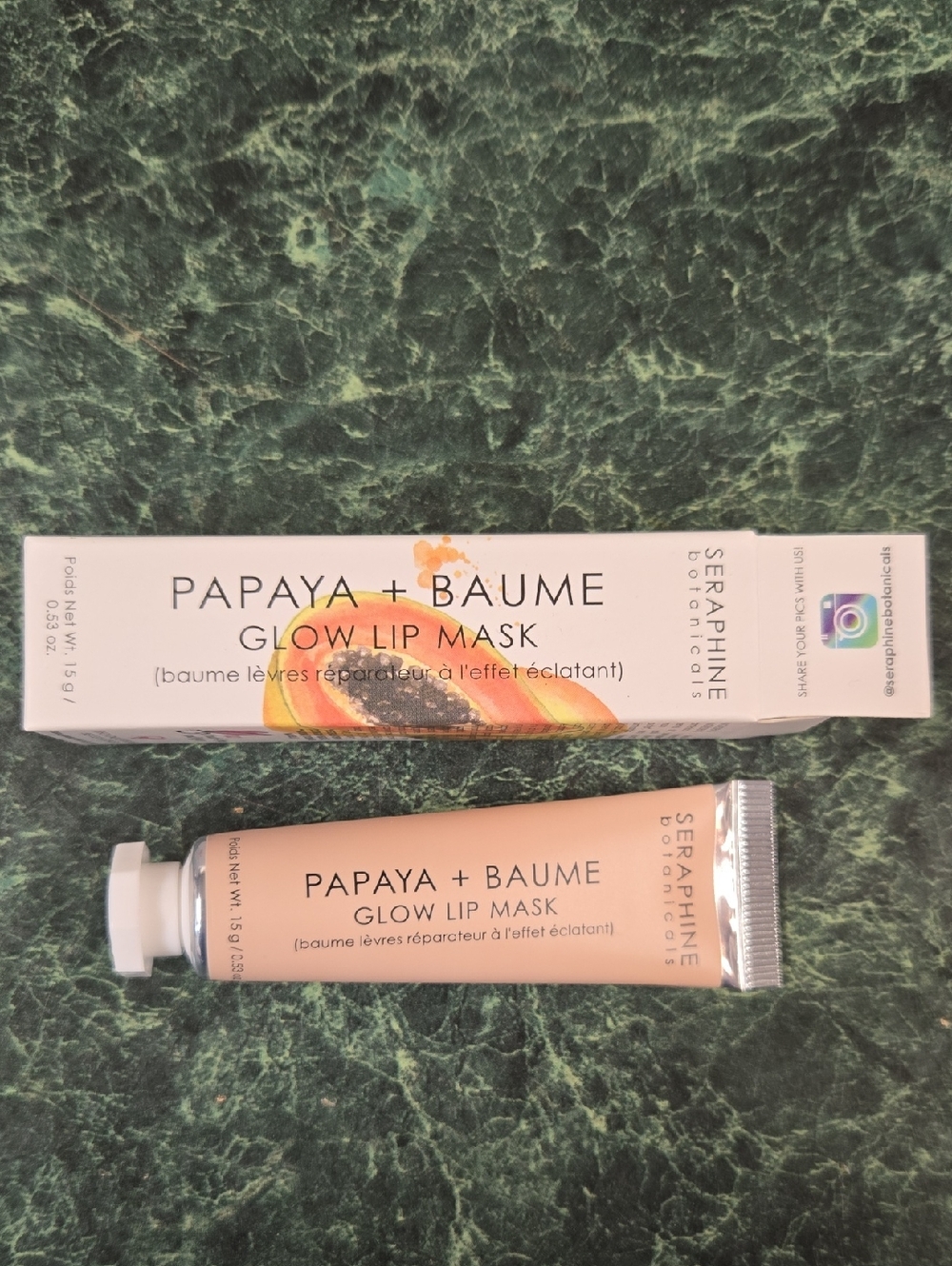 Seraphine Papaya + Baume Glow Lip Mask